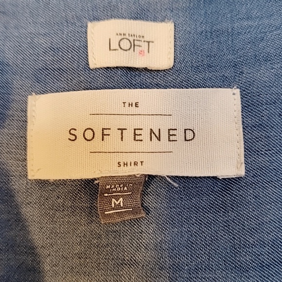 Ann Taylor The Softened Shirt Chambray Size M - Picture 4 of 7